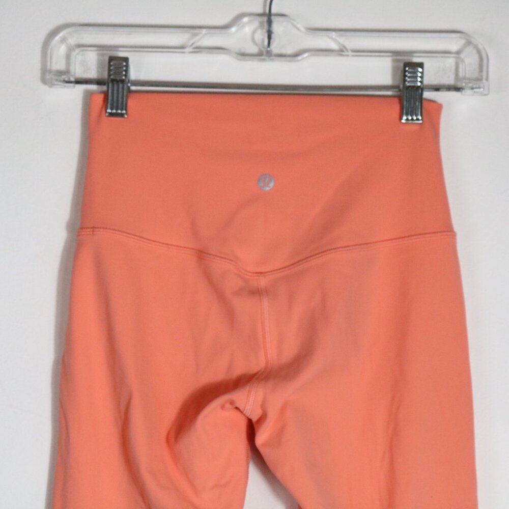 Lululemon Align Leggings 25" Womens 4 Peach Coral High Rise Yoga Workout - Picture 7 of 7